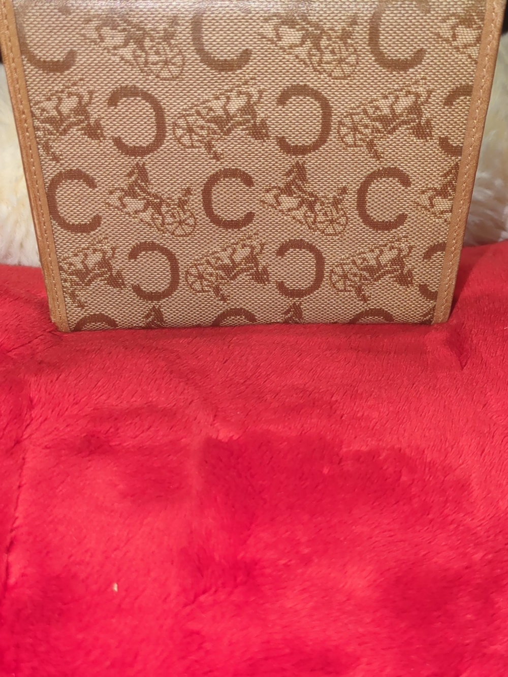 Vintage Celine Beige Brown Monogram Canvas Wallet $150 - Picture 2 of 13
